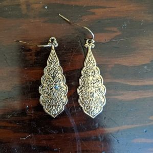 Gold dangle earrings